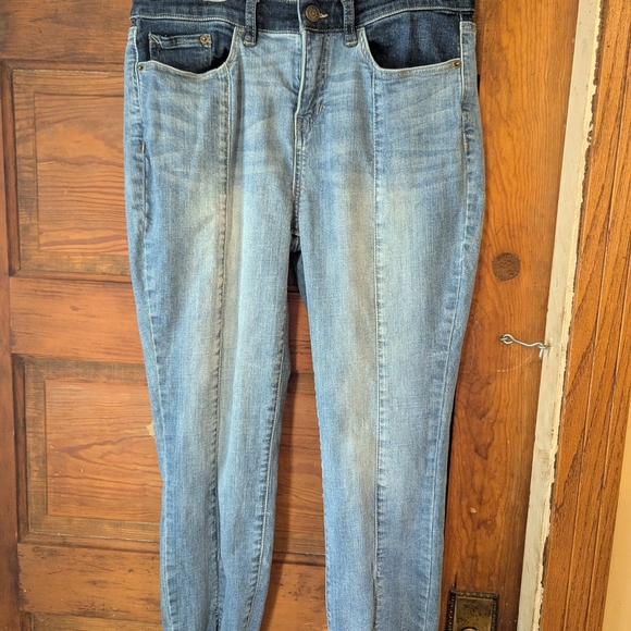 Soho Blue Skinny Jeans with Vintage Fading - Picture 2 of 12